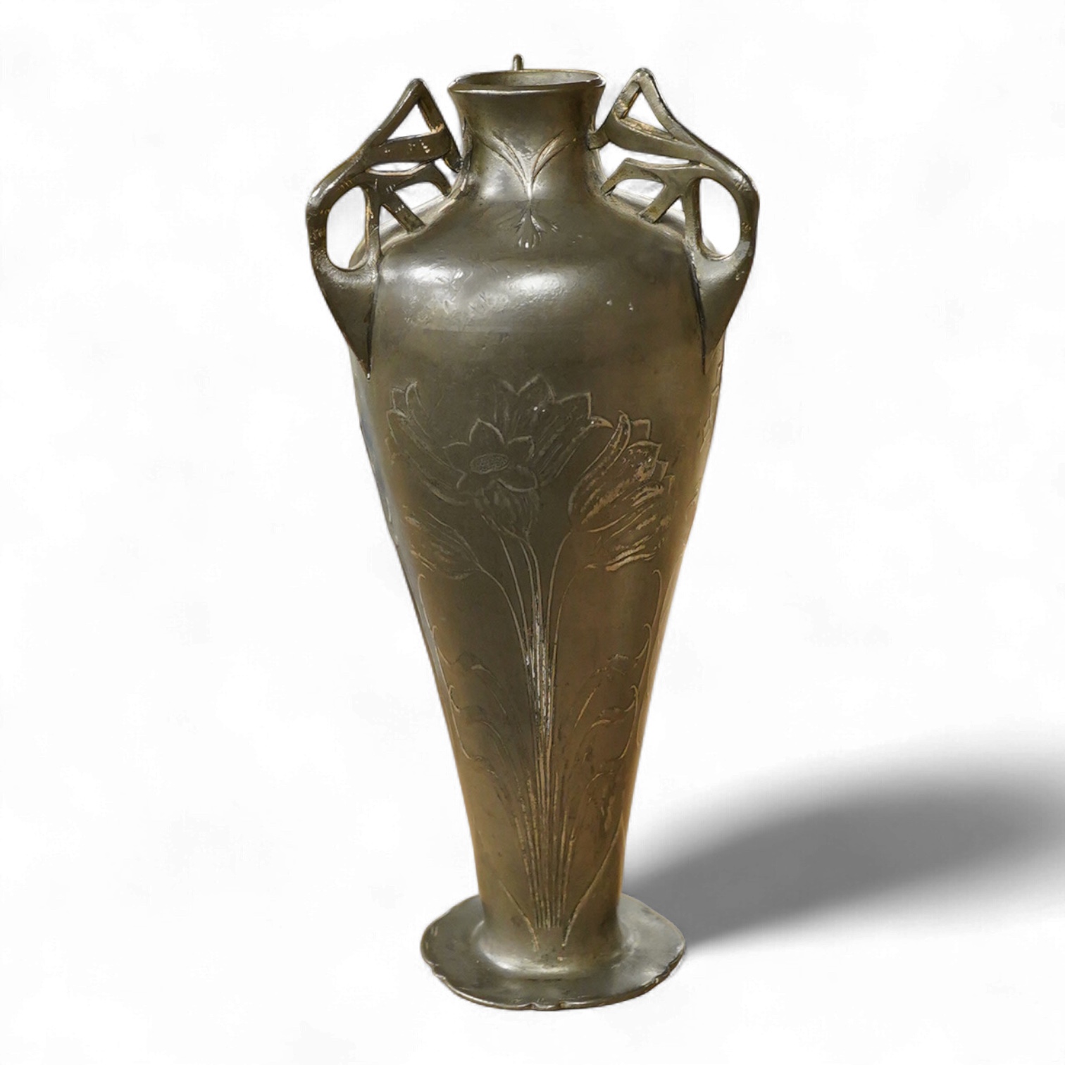 Orivit, an Art Nouveau pewter vase, numbered 2183, 18cm high